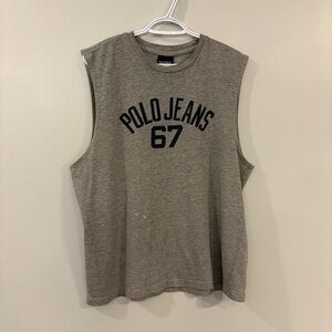 Vintage Ralph Lauren Polo Jeans Co Muscle Shirt Tank top made in Canada